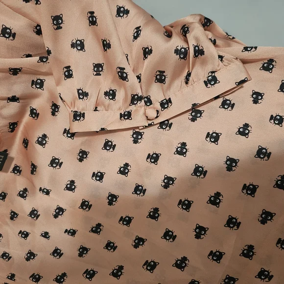 Sanrio Hello Kitty Chococat Patterned Women's Top Blouse Forever 21 - Picture 8 of 9